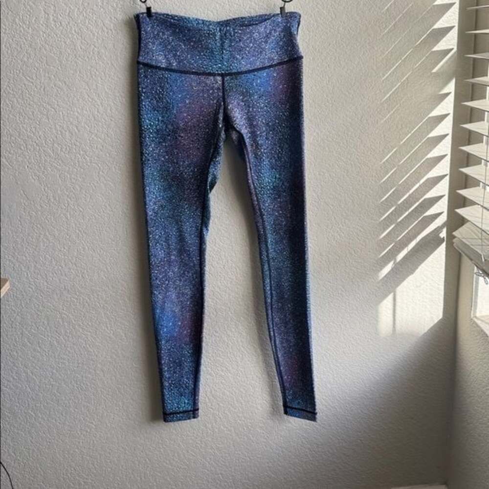 lululemon blue print leggings like new!
